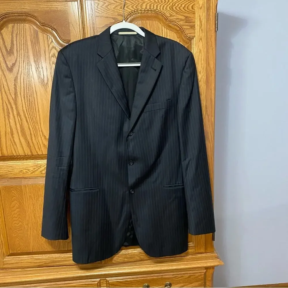 Burberry London 100% Wool Men’s Size 42 XLG Suit Jacket 3 Buttoned Blazer Jacket